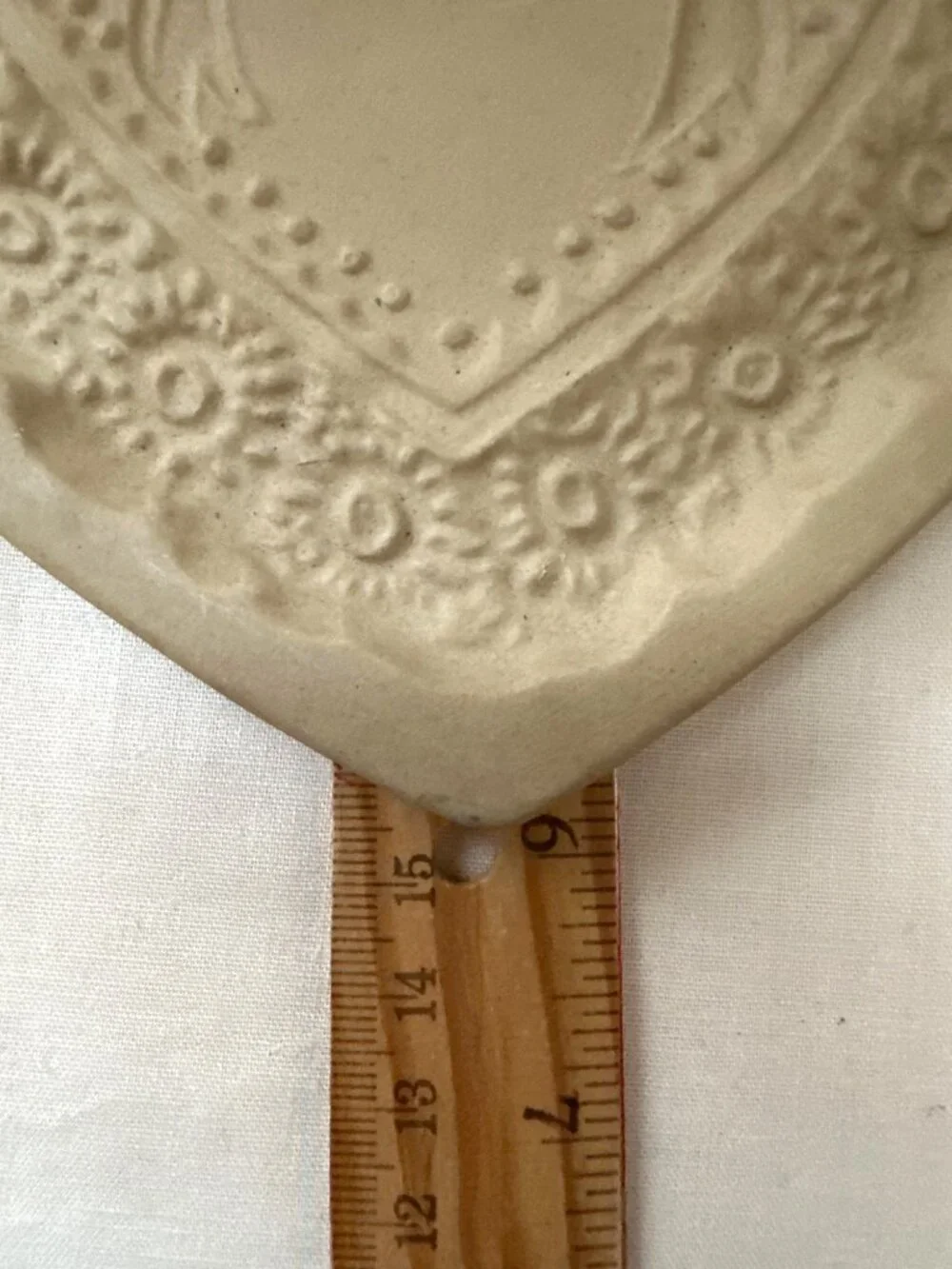 Brown Bag Cookie Art Cookie Mold Stoneware Vintage Heart Lovebirds Kitchen Dec